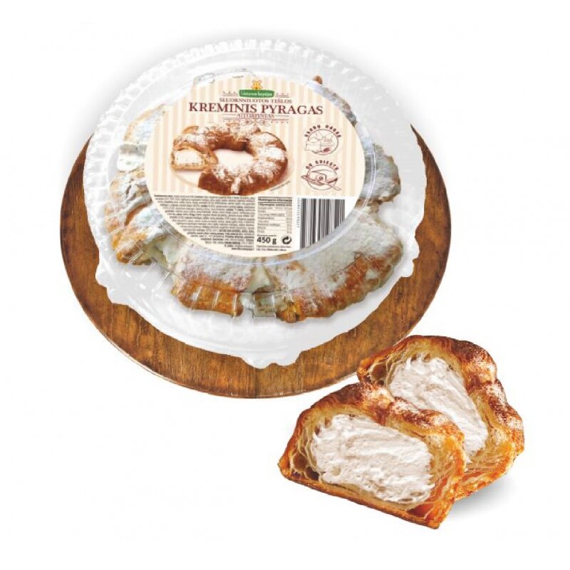 Pyragas kreminis, sluoksniuotos tešlos, 450g