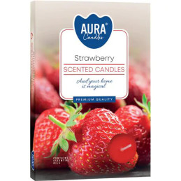 Plauk.žvakutės 6vnt STRAWBERRY
