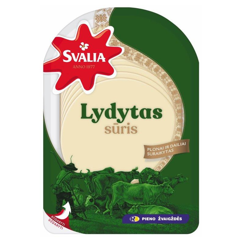 Lydytas sūris SVALIA 150g, raikytas, 45%