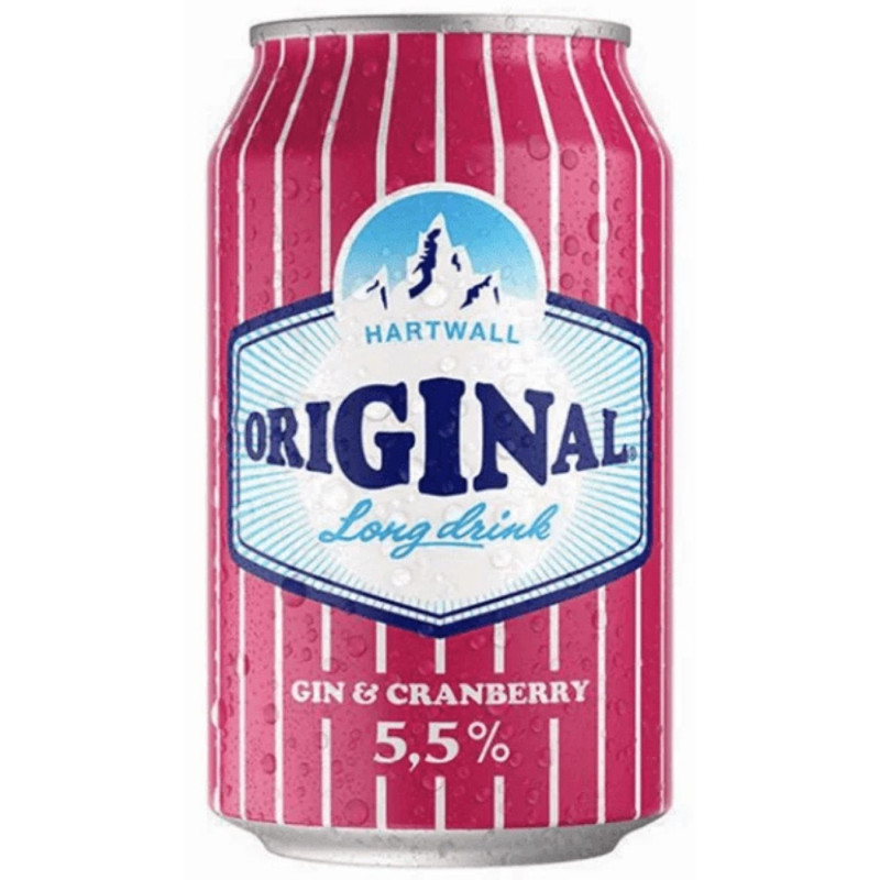 Gazuotas alkoholinis kokteilis''Hartwall''gin&cranberry 5.5%,0.33l dep