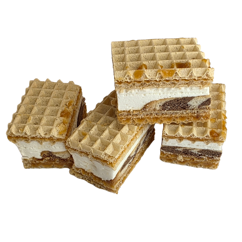 Sluoksniuoti vafliai KARVUTĖS skonio