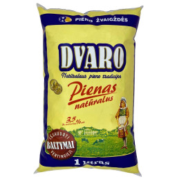 Pienas  Dvaro  1l 3.5% natūralus, maišelyje
