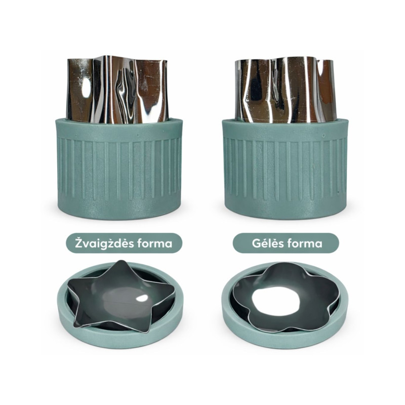 Nerūdijančio plieno formelės 2 vnt