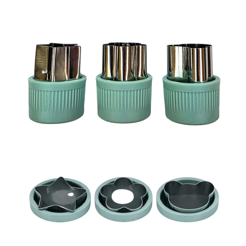 Nerūdijančio plieno formelės 3vnt