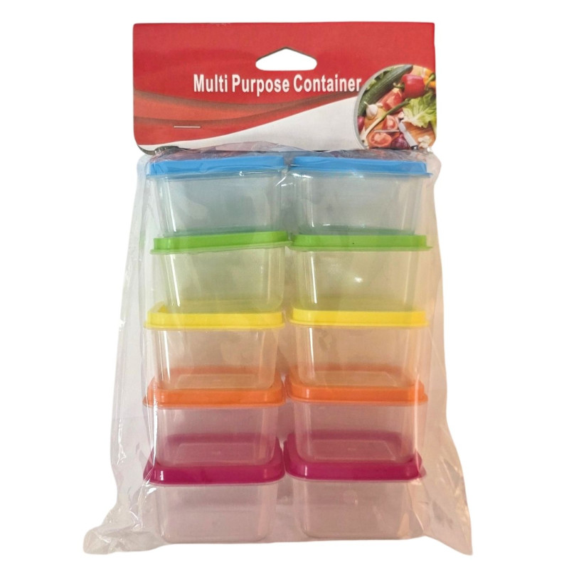 Plastikinis indelis su dangteliu 10vnt