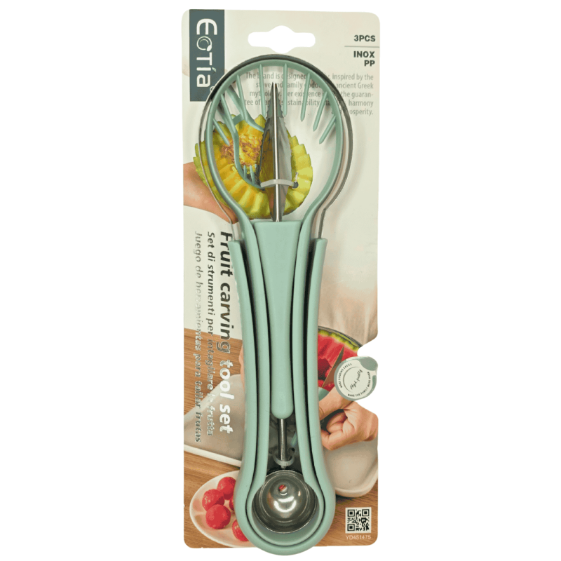 Plastikinis vaisių pjaustimo rinkinys