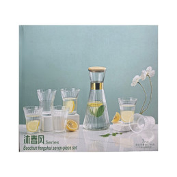 Stiklinis ąsotis + 6 stiklinės