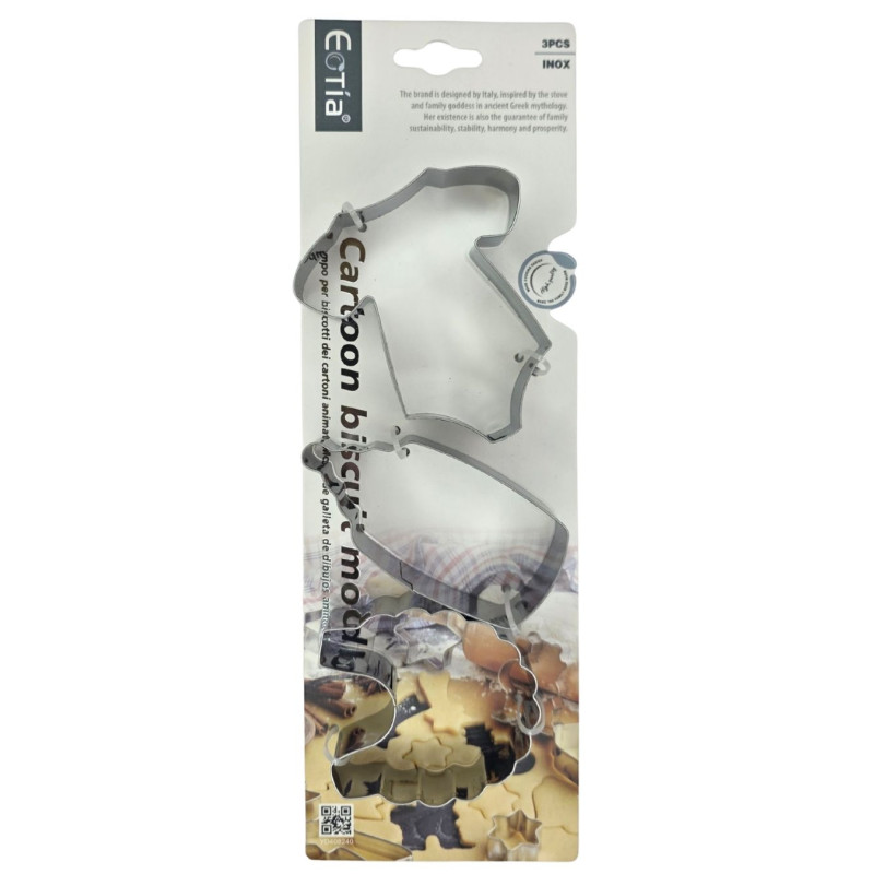 Nerūdijančio plieno formelės 3 vnt