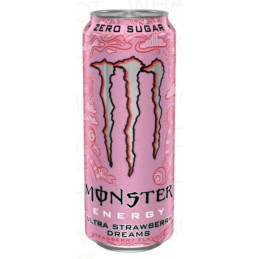 Gazuotas gaivusis energinis gėrimas "Monster" braškių skonio, 500ml