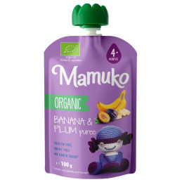 Ekologiška tyrelė Mamuko bananų ir slyvų nuo 4mėn. 100g