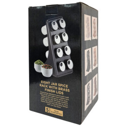 Stiklinė prieskoninė su 8 indeliais