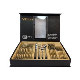 Nerūdijančio plieno stalo įrankių rinkinys 24vnt dėkle