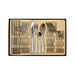 Nerūdijančio plieno stalo įrankių rinkinys 24vnt dėkle