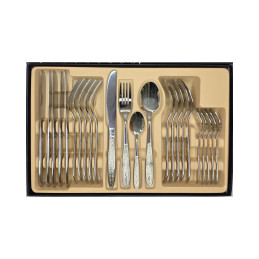 Nerūdijančio plieno stalo įrankių rinkinys 24vnt dėkle