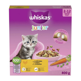 Visavertis sausas ėdalas kačiukams Whiskas su vištiena, 800g