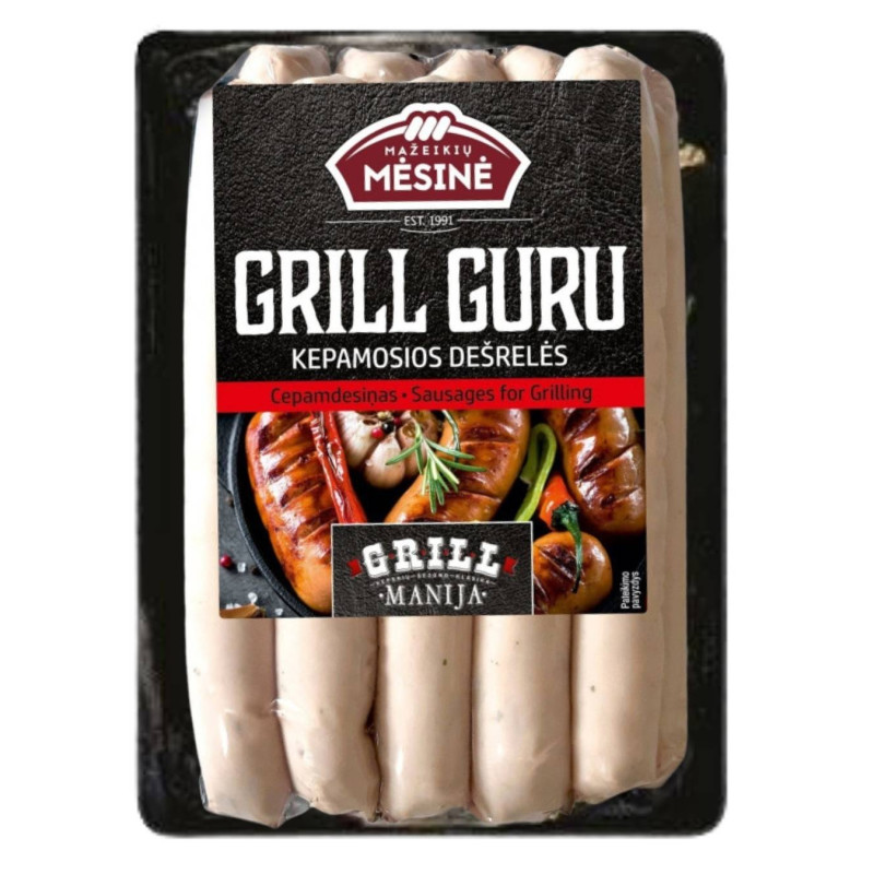 Virtos kepamosios  dešrelės Grill Guru,300g