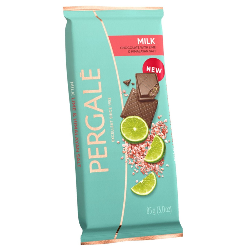 Pieniškas šokoladas Pergalė su žaliąja citrina ir Himalajų druska 85g