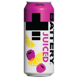 Gazuotas energetinis gėrimas Battery Juiced aviečių ir citrinų skonio 330 ml