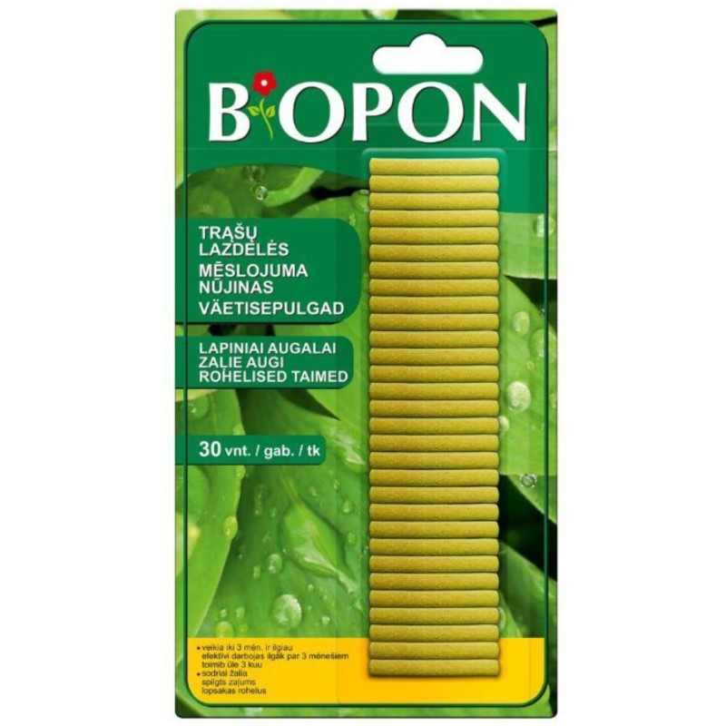 Lazdelės Biopon žaliems augalams 25g  30 vnt