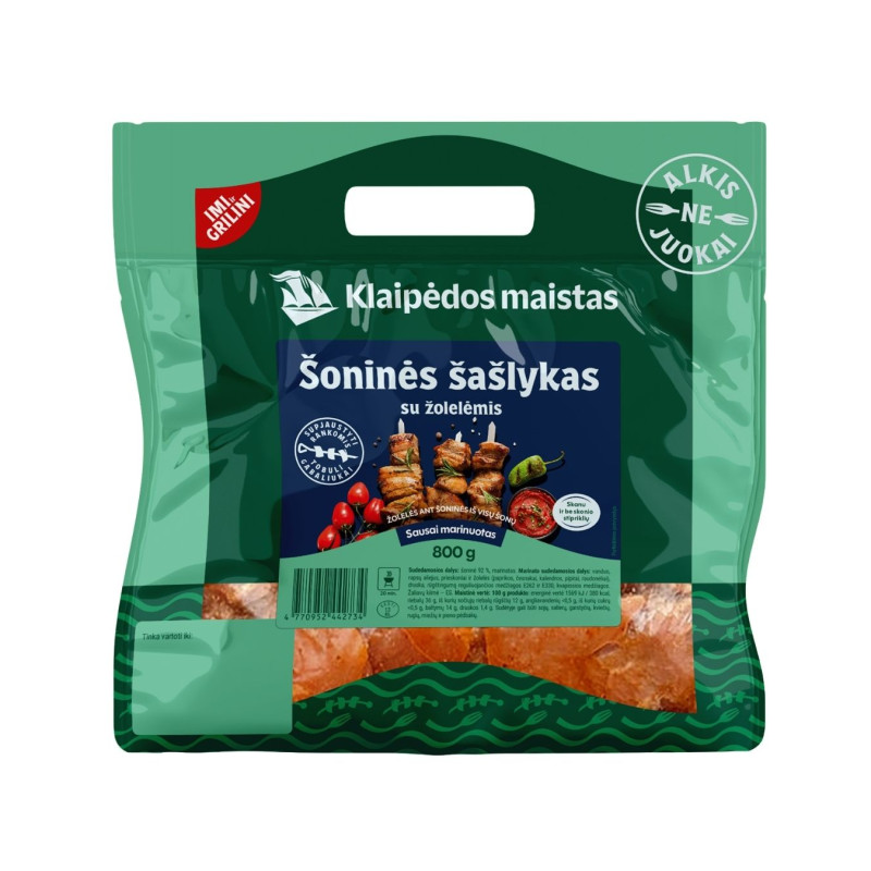 Klaipėdos maistas Šoninės šašlykas su žolelėmis 800g