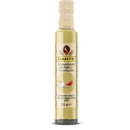 Alyvuogių aliejus Olio Dante It Extra Virgin česnakais ir čili pipirais, 250ml