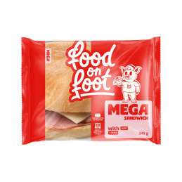 Sumuštinis  Mega  245g su kumpiu ir sūriu