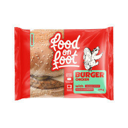 Mėsainis  Food on Foot  220g su vištienos kotletuku ir marinuotais agurkais