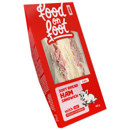 Sumuštinis SOFT BREAD su kumpiu ir marinuotais agurkais, 185g