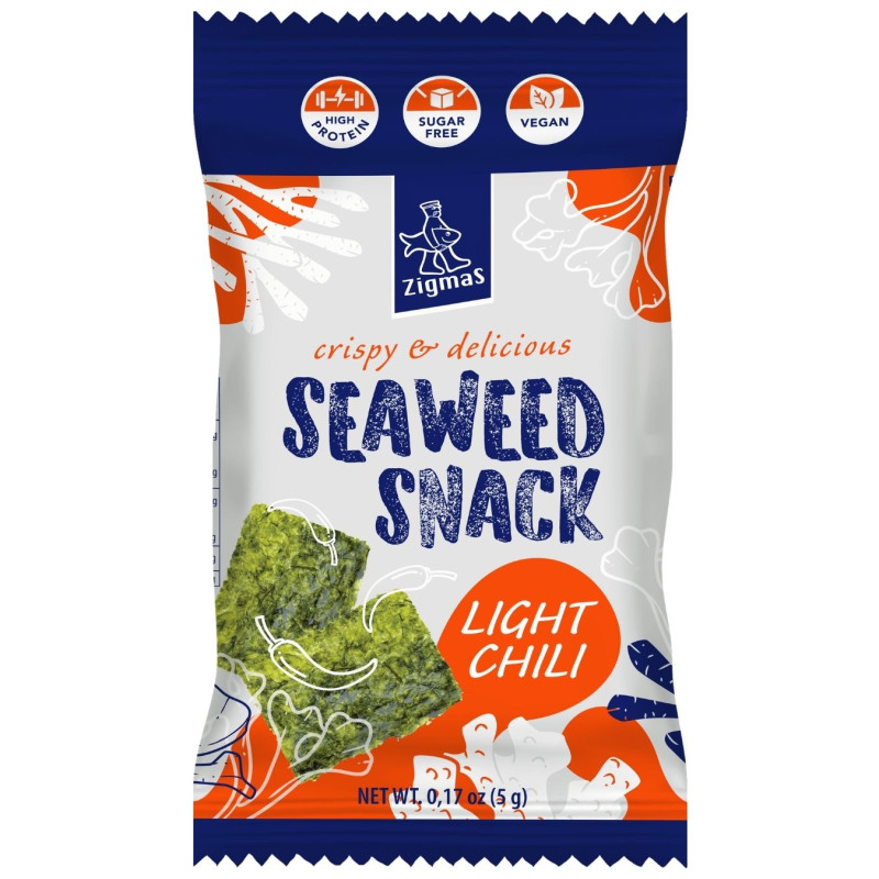 Jūros dumblių užkandis Zigmas su čili, 5g