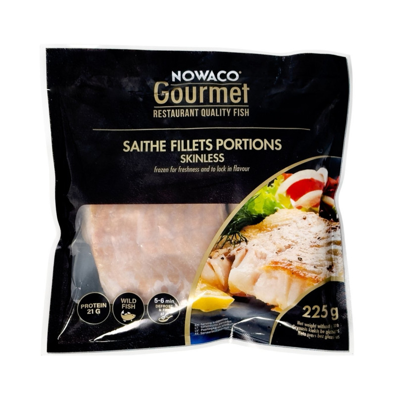 Amerikinių polakų filė porcijos Nowaco Gourmet 225g