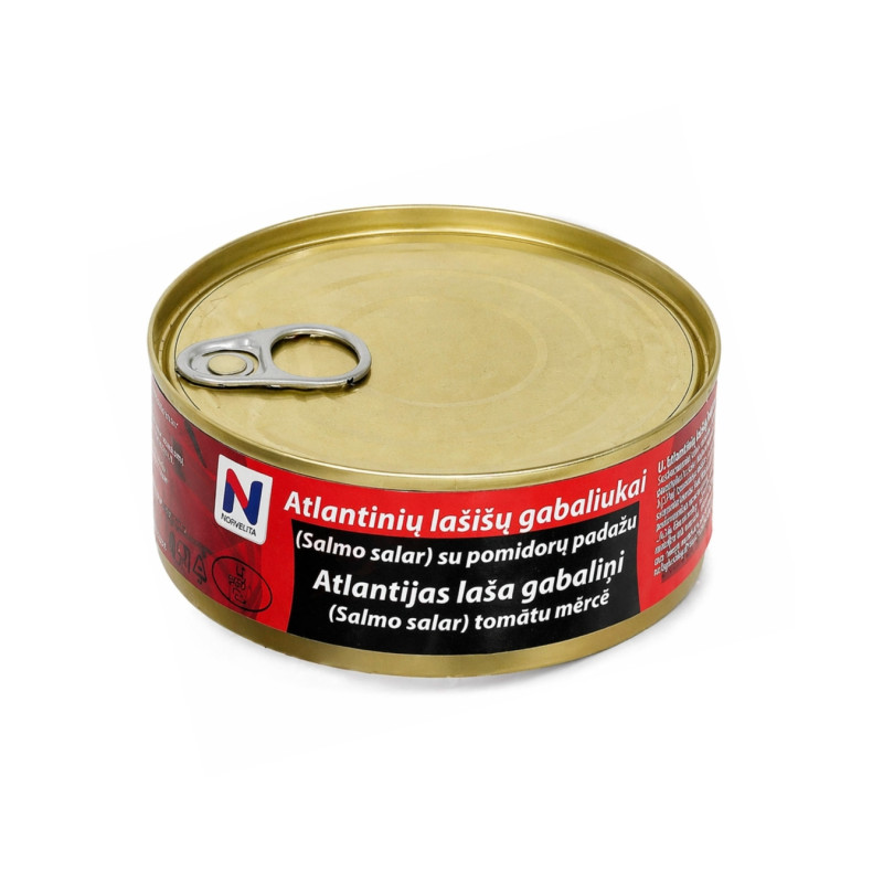 Atlantinių lašišų gabaliukai pomidorų padaže 230g