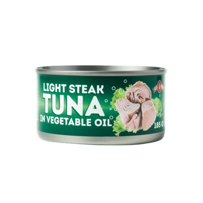 Nesmulkintas tunas augaliniame aliejuje, 185g