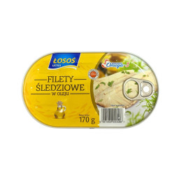 Konservuotos silkės file aliejuje 170g