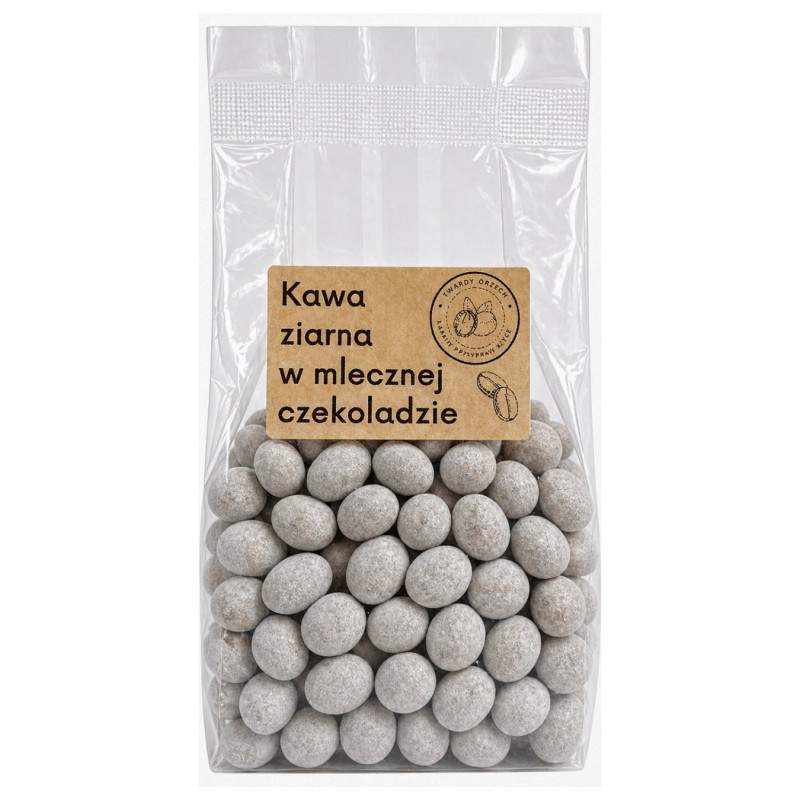 Kavos pupelės pieniškame šokolade, 200g