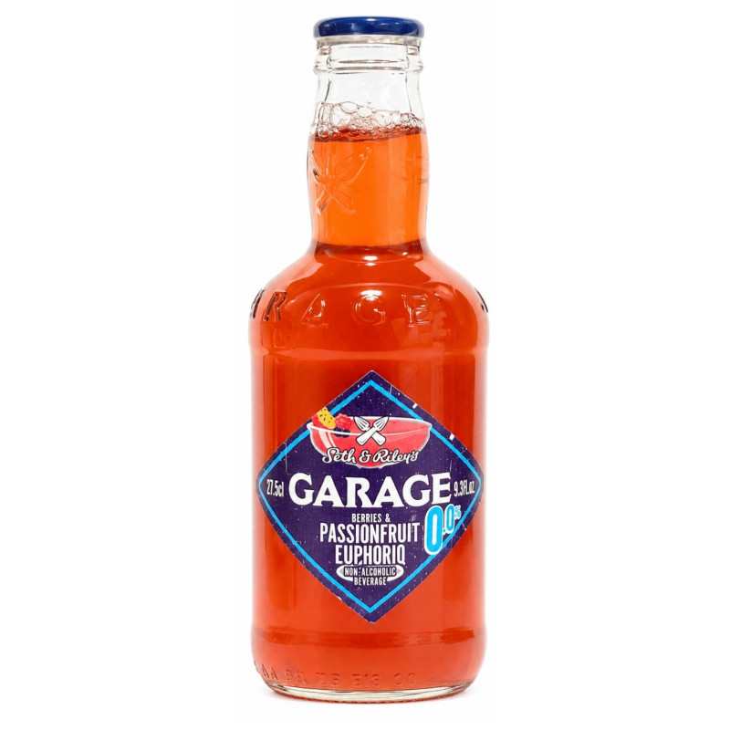 Nealkoholinis uogų ir pasiflorų skonio alaus kokteilis Garage Euphoriq (0,0%), 275ml