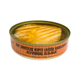 Ant groteliu kepta lašišų filė 160g alyvuogių aliejuje