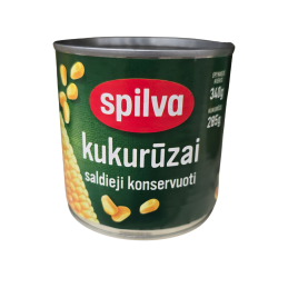 Konservuoti kukurūzai Spilva 340g/285g