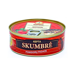 Kepta skumbrė Brivai Vilnis pomidorų padaže 240g/168g