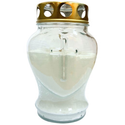 Kapų žvakė užpilama vidutinė     Dega iki 30valandų