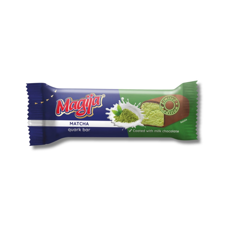 Glaistytas varškės sūrelis MAGIJA su žaliąja arbata Matcha 40g