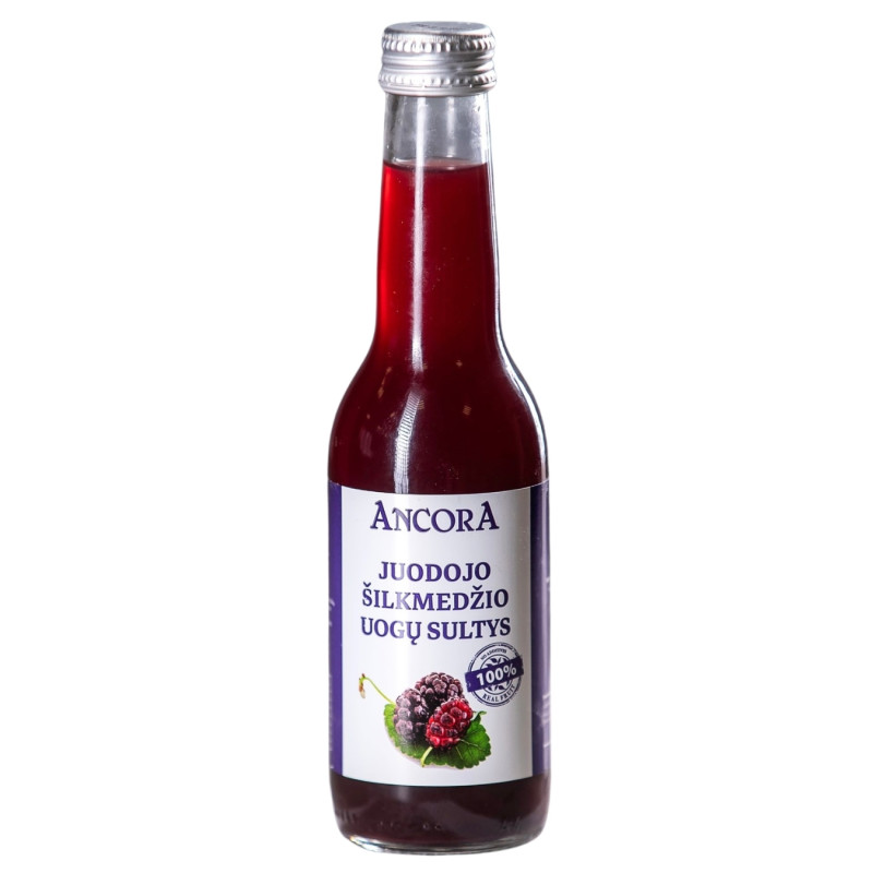 Ancora juodojo šilkmedžio uogų sultys 100%, 250ml