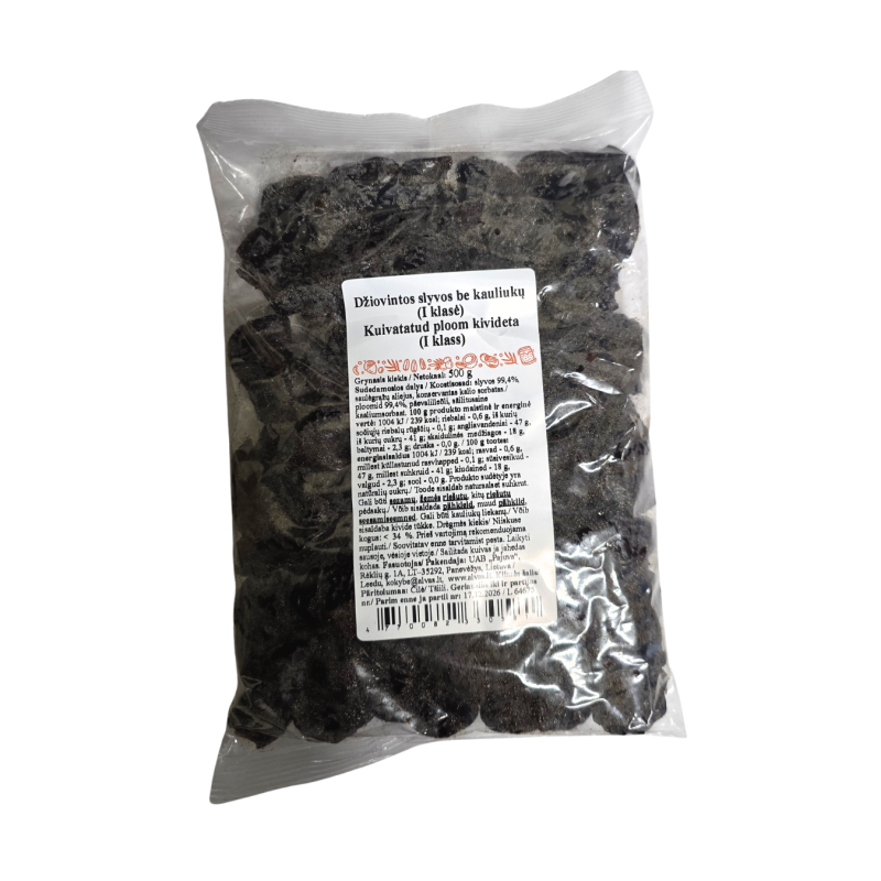 Džiovintos slyvos ''Alvo'' be kauliukų, 500g