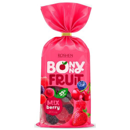 Bonny Fruit Berry Mix, įvairių uogų skonio želiniai saldainiai 200g