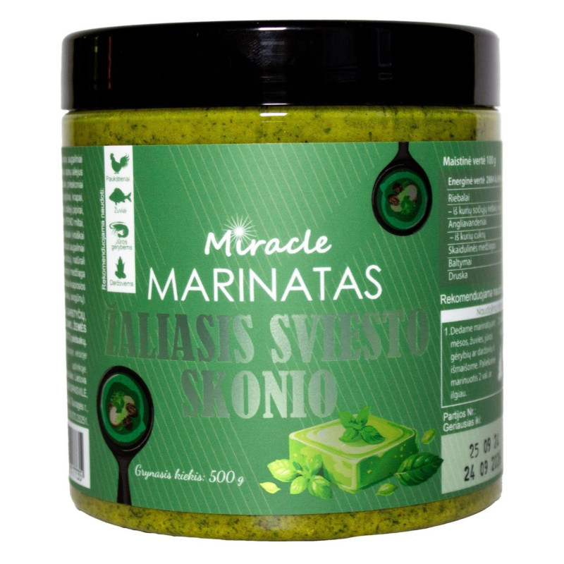 Marinatas MIRACLE ŽALIASIS sviesto skonio 500g