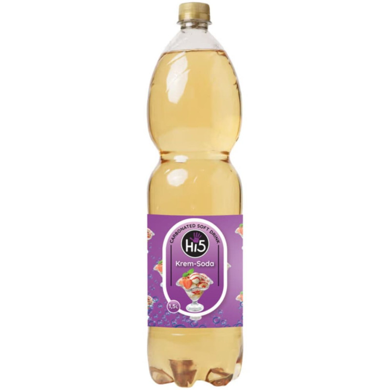 Gazuotas aromatizuotas gėrimas Hi5 Krem-Soda 1,5l