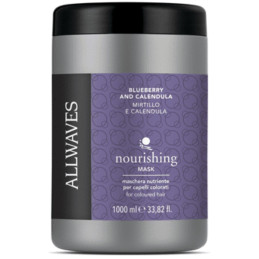 Drėkinamoji plaukų kaukė Allwaves 1000ml mėlynė ir medetka