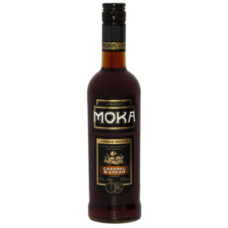 Likeris Moka karamelės ir grietinėlės skonio (25%), 500 ml