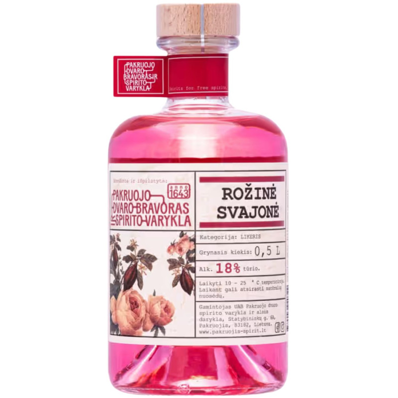 Likeris Pakruojo dvaro Rožinė svajonė (18%), 500 ml