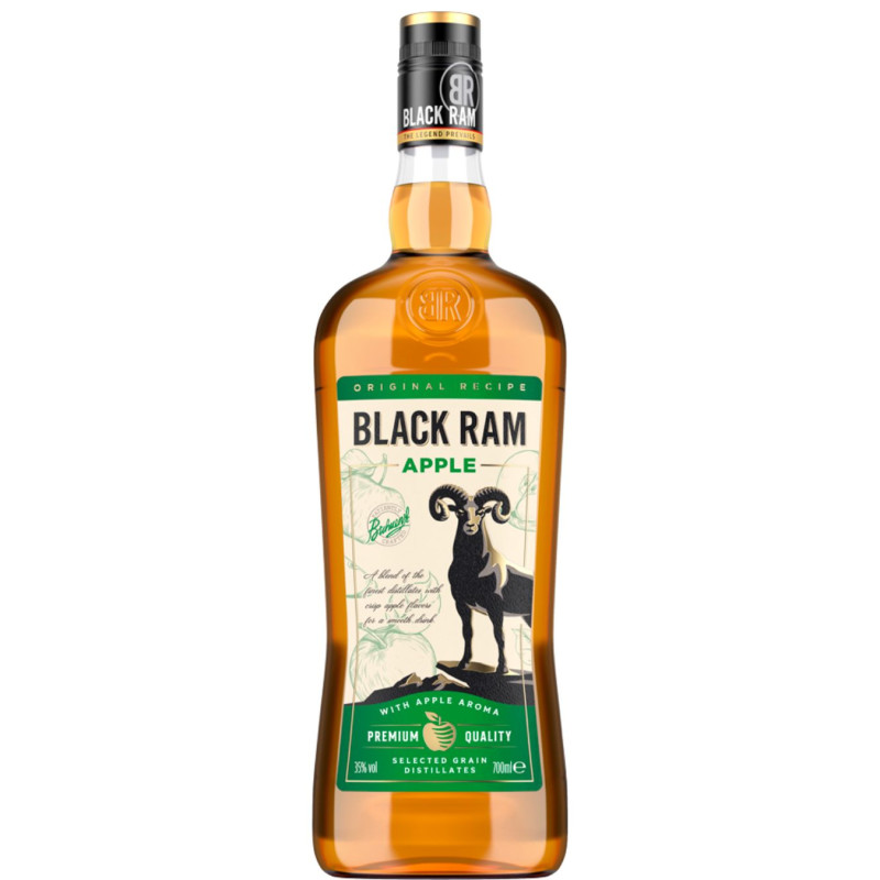 Spiritinis gėrimas Black Ram obuolių skonio (35%), 700 ml