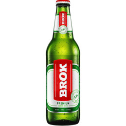 Šviesusis alus Brok Premium Lager Beer 5,0%, 330 ml stikle